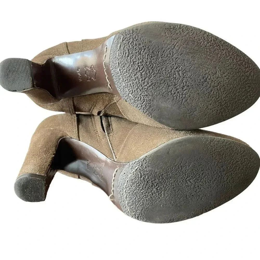 Tory‎ Burch Milan Suede Bootie Women’s 5.5 Brown Heel Boho Festival